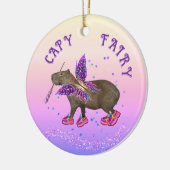 Feenkapybara-Magie Keramik Ornament (Links)