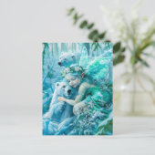 Feenkind und spielerische Polarbären Postkarte (Stehend Vorderseite)