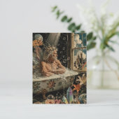 Feenkönig-Bade-Collage Postkarte (Stehend Vorderseite)