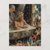 Feenkönig-Bade-Collage Postkarte (Vorderseite)