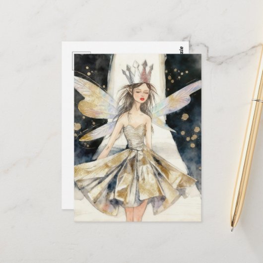 Feenkönigin in der Modeshow Postkarte (Vorderseite/Rückseite Beispiel)