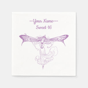 Feenkönigin Mab, Sweet Sixteen in Lila Serviette
