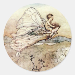 Feenmutter-und-Baby-Fliegendes Aufkleber