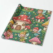 Feenpilzhaus-Geschenkpapier Geschenkpapier (Ungerollt)