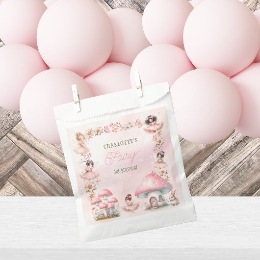 Feenpilzhaus Rosa Geburtstag Geschenktütchen