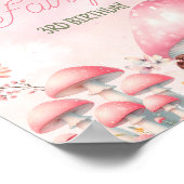 Feenpilzhaus Rosa Geburtstag Poster (Ecke)