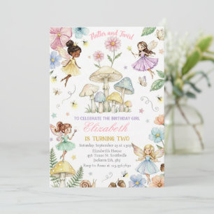 Feenprinzessin Blumengarten Mädchen Geburtstag Einladung