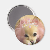 Feenprinzessin mit Diamantkrone Magnet (Vorderseite/Rückseite)