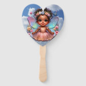 Feenprinzessin mit wunderschönen Flügeln Fächer (Rückseite)