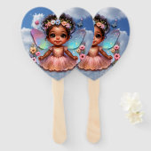 Feenprinzessin mit wunderschönen Flügeln Fächer (Vorne und Hinten)