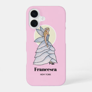 Feenprinzessin Petal-Kleid Mode-Illustration iPhone 16 Hülle