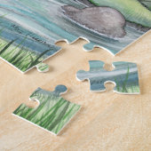 Feenpuzzle mit Libellen und Frosch Puzzle (Seite)
