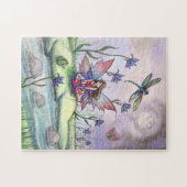 Feenpuzzle mit Libellen und Frosch Puzzle (Horizontal)