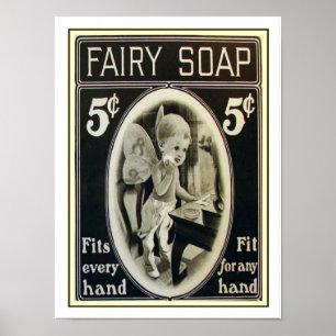 Feenseife Vintage Werbedruck 12 x 16 Poster