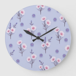 Feenstaub-Gänseblümchen Große Wanduhr