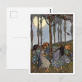 Feentanz-Vintage-Illustration Postkarte (Vorne/Hinten)