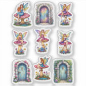 Feentür-Vinyl-Aufkleberbogen Aufkleber (Vorderseite)