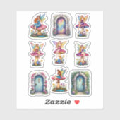 Feentür-Vinyl-Aufkleberbogen Aufkleber (Blatt)