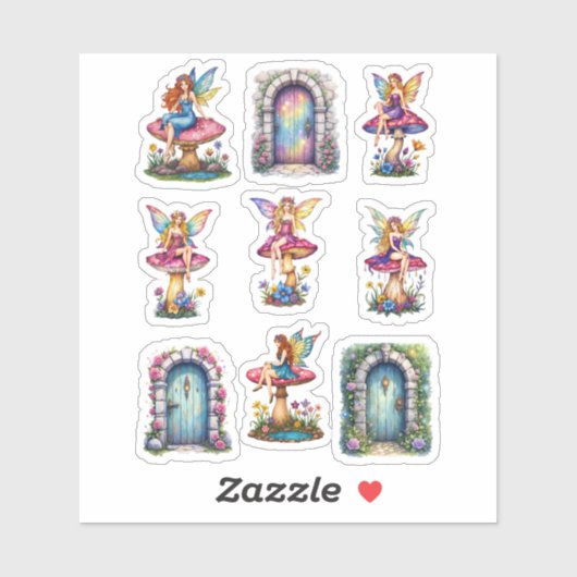 Feentür-Vinyl-Aufkleberbogen Aufkleber (Blatt)