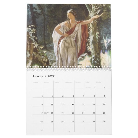 Feenvolk viktorianischer Kalender (Jan 2027)