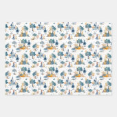 Feenwald Weiß und Blau Geschenkpapier Set (Vorderseite 2)