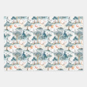 Feenwald Weiß und Blau Geschenkpapier Set (Vorderseite 3)