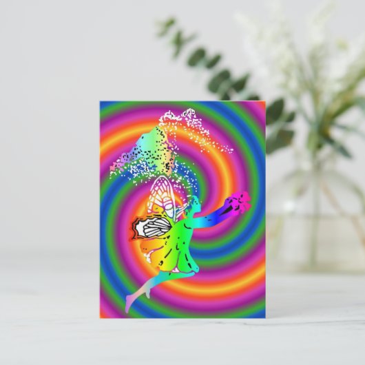 Feenwirbel Postkarte (Stehend Vorderseite)