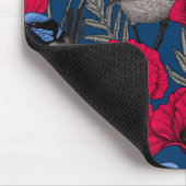 Feenzaunkönig und Mohn Mousepad (Ecke)