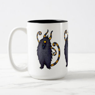 Feeping Geschöpf-Tasse - gestreiftes Zyklopmonster Zweifarbige Tasse