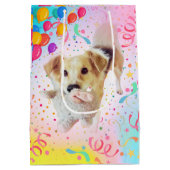 Fee's Fun Birthday Bag - farbenfrohe Feiern Mittlere Geschenktüte (Rückseite)