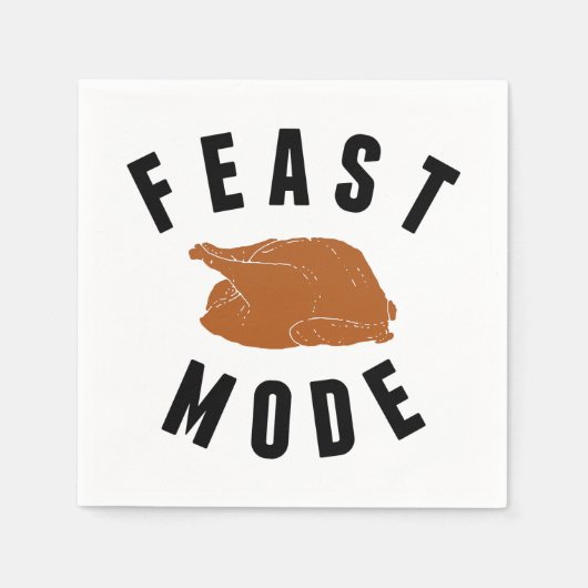 Feestmodus | Erntedank Türkei Serviette (Vorderseite)