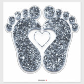 Feet Baby Dusche Herzreflexologie Massage Therapie Aufkleber (Blatt)