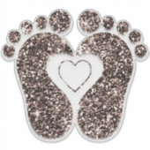 Feet Baby Heart Reflexology Massage Travel Bronze Aufkleber (Vorderseite)