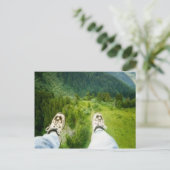 Feet First Postkarte (Stehend Vorderseite)