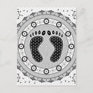 Feet Mandala Postkarte