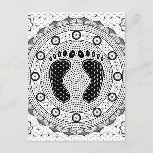 Feet Mandala Postkarte (Vorderseite)