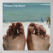 Feet mit Strand Poster (Vorne)