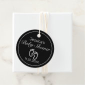 Feet Moderne Minimalistische White Baby Dusche Geschenkanhänger (Beispiel)