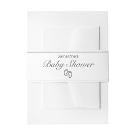 Feet Moderne Minimalistische White Black Baby Dusc Einladungsbanderole