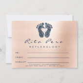 Feet Rose Gold Reflexology Certificate Geschenk Na (Vorderseite)