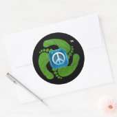 feetpeace™ Round-Aufkleber Runder Aufkleber (Umschlag)