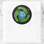 feetpeace™ Round-Aufkleber Runder Aufkleber (Tasche)