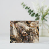 Fegefeuer - in Baumwurzeln gehauchter Mensch Postkarte (Stehend Vorderseite)