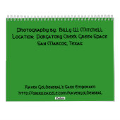 Fegefeuer-Nebenfluss-Grün-Raum-Kalender Kalender (Rückseite)