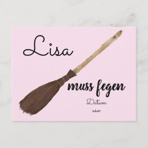 Fegen, personalisiert postkarte