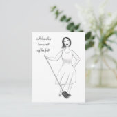 Fegen Sie ihre Füße Bridal Dusche laden Postkarten (Stehend Vorderseite)