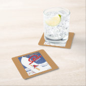 Fegendes S - Es gibt immer Schneepromo-Plakat Rechteckiger Pappuntersetzer (Vor Ort)