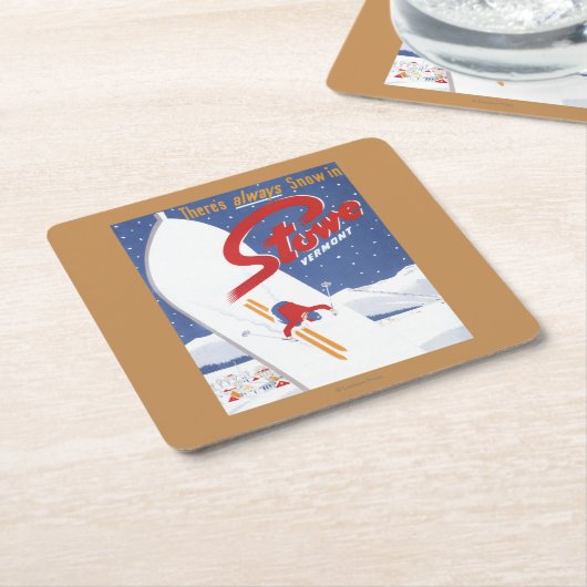 Fegendes S - Es gibt immer Schneepromo-Plakat Rechteckiger Pappuntersetzer (angewinkelt)