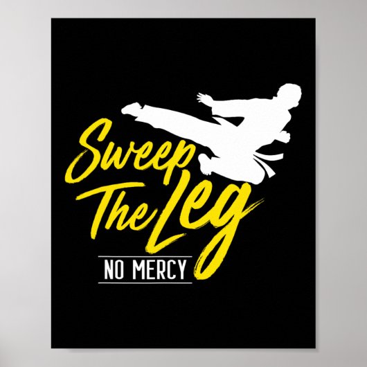 Feger Das Bein Karate Kampfsport Poster (Vorne)