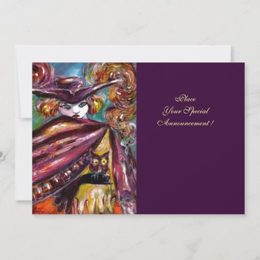 FEHLEN/ Mysteriöse Maske mit Tricorn Kostüm Party Einladung (Rückseite)